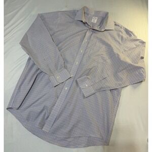 Brooks Brothers Button Down Shirt Mens XL Tartan Plaid Supima Cotton Non-iron